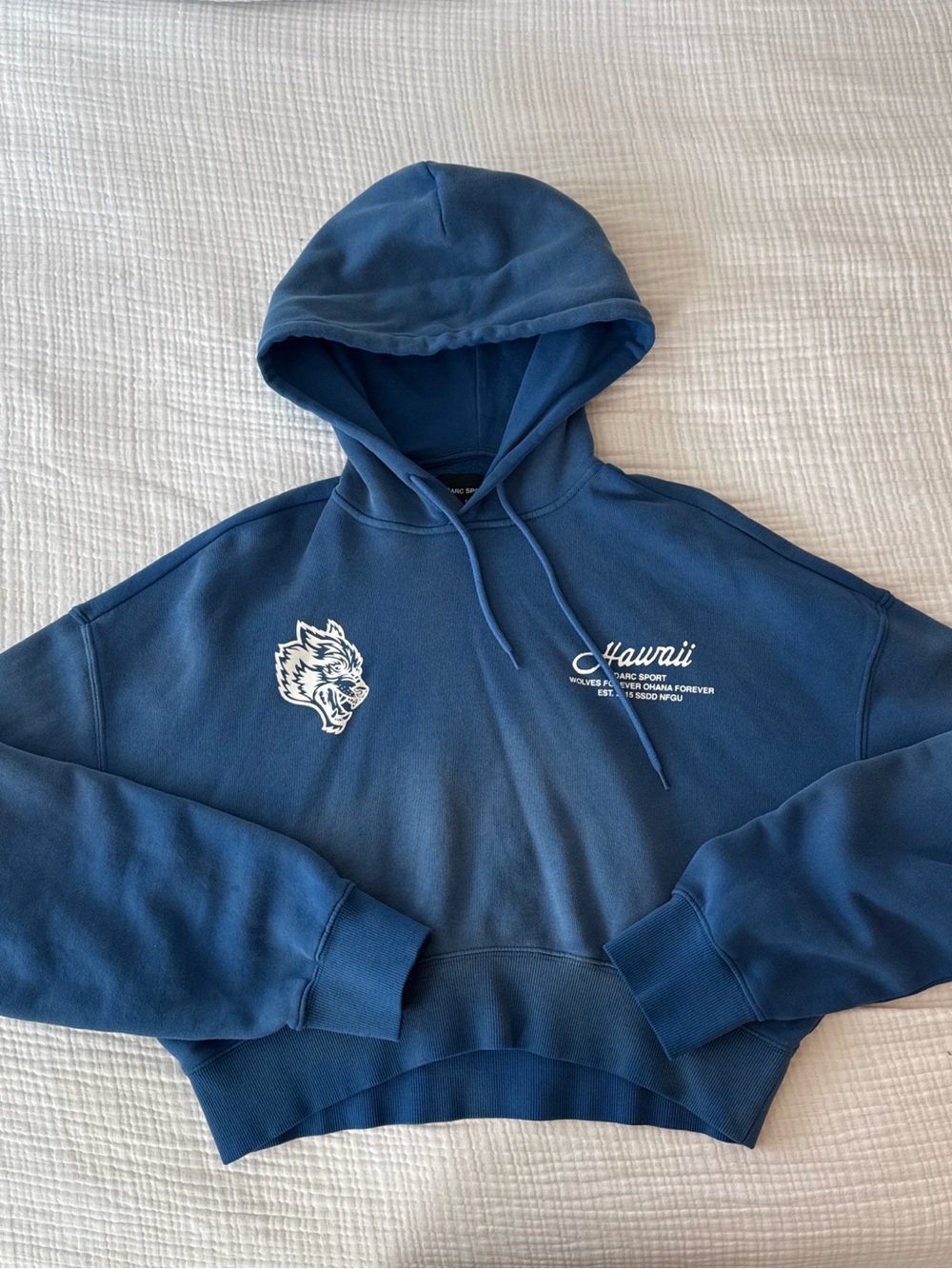 Darc Sport Blue Cropped Hoodie